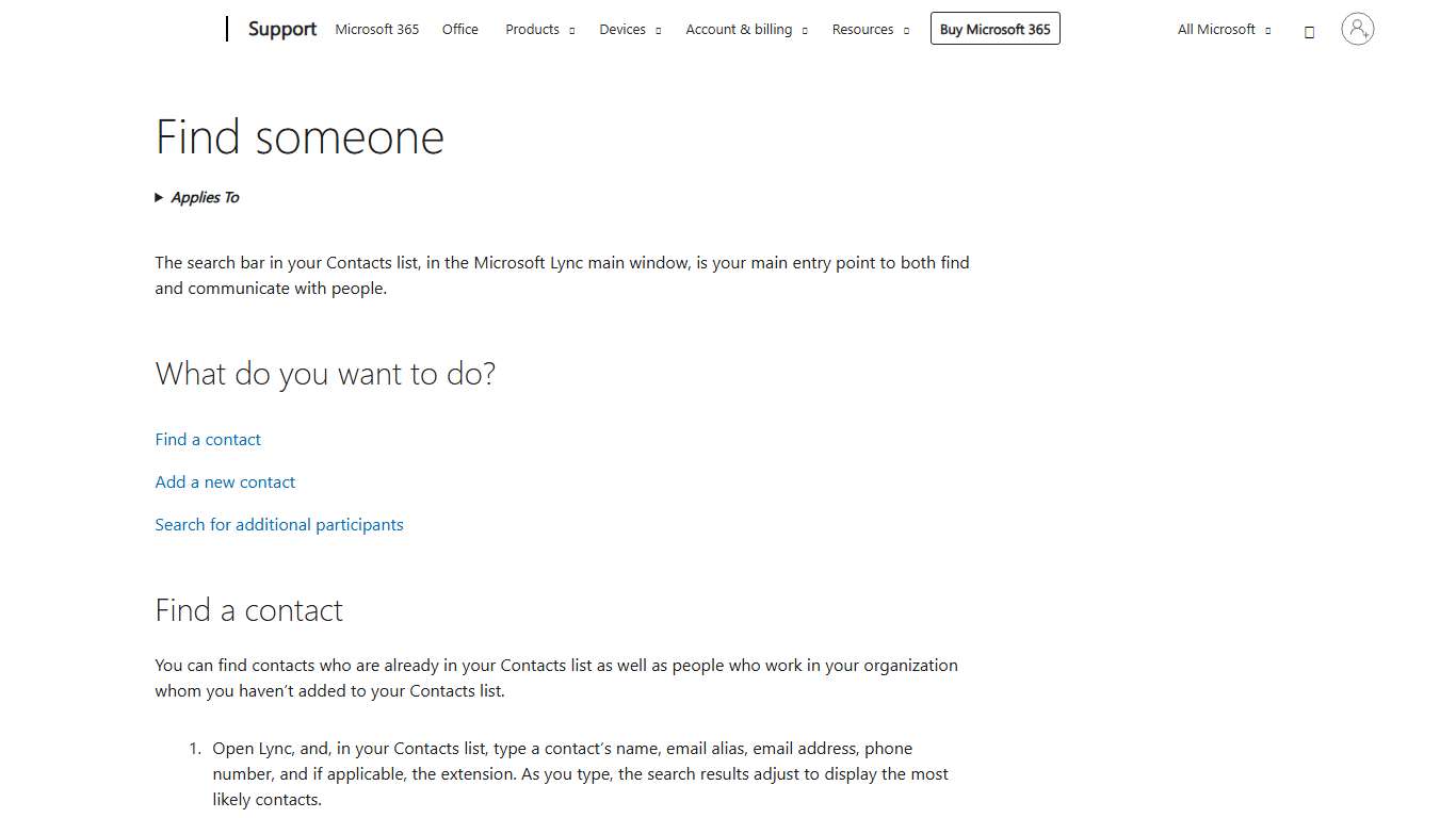 Find someone - Microsoft Support